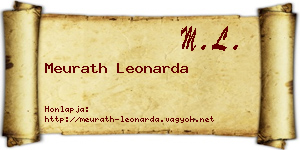 Meurath Leonarda névjegykártya